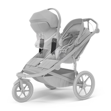 Thule® Urban Glide 3 Double twin multifunctional tricycle pram running | Jet Black Alu
