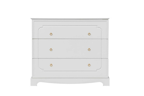 Bellamy Royal timeless white 3-drawer chest of drawers