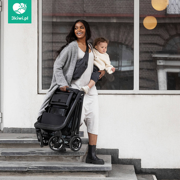 Thule® Shine 2w1 kompaktowy wózek głęboko-spacerowy | Grey Melange on Aluminium
