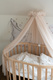 Waldin® tulle canopy with bracket Beige