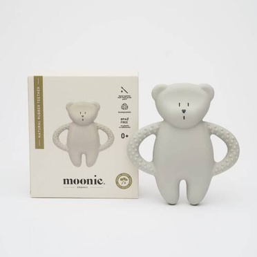 Moonie Gray teddy bear teether made of natural rubber
