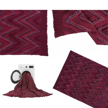 Lorena Canals® ręcznie tkany dywan ze 100% bawełny 170 x 240 cm | Earth Savannah Red