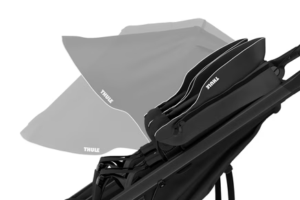 Thule® Urban Glide 3 Double twin multifunctional tricycle pram running | Jet Black Alu
