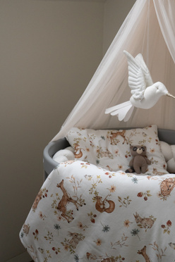 Waldin® tulle canopy with bracket Champagne