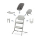 Cybex® Lemo 2™ 4-in-1 set, ergonomic chair + baby set + tray | Suede Grey