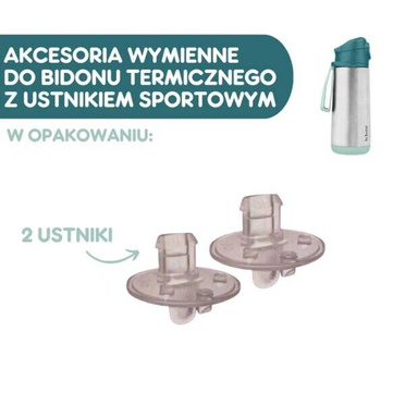 B.Box® replacement mouthpieces for 500 ml thermal sports water bottle, 2 pcs.