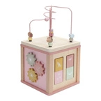 LITTLE DUTCH wooden activation cube | Pink Flowers