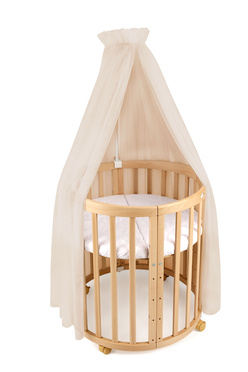 Waldin® tulle canopy with bracket Beige