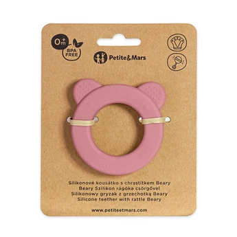 Petite&amp;Mars® silicone teether with rattle Beary