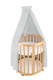 Waldin® tulle canopy with bracket Gray