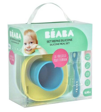 Beab | Set of Silicone Dishes with Suction Cup | Blue