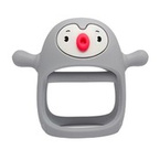 Smily Mia gryzak silikonowy pingwin light grey