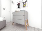 Bellamy Lotta gray komoda 3-szufladowa