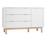 Pinio Miloo chest of drawers 3 drawers + 1 door white