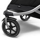 Thule® Urban Glide 3 Double twin multifunctional tricycle pram running | Jet Black Alu