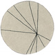 Lorena Canals® handwoven 100% cotton rug Ø160 cm | Trace Beige