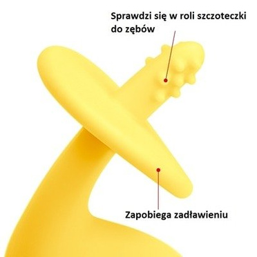 MOMBELLA TEETHER DANCING ELEPHANT YELLOW