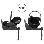 Cybex® Cloud T i-Size rozkładany fotelik–nosidełko dla niemowląt + obrotowa baza | Sepia Black Comfort