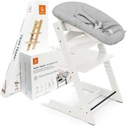 Stokke® Tripp Trapp® krzesełko + leżaczek niemowlęcy Newborn Set | White