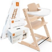 Stokke® Tripp Trapp® zestaw 3w1, krzesełko do karmienia + baby set + tacka | Natural