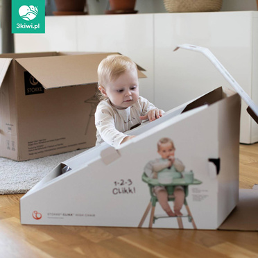  Stokke® Clikk™ ergonomiczne krzesełko dla dziecka | Natural + Fjord Blue