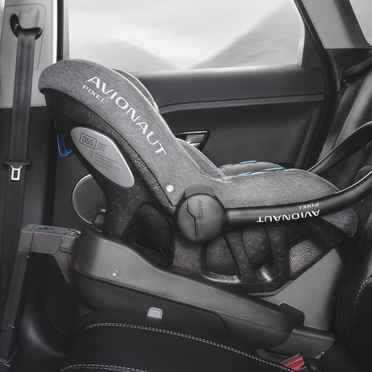 Avionaut | Pixel + Base IQ Isofix | Lekki Fotelik Samochodowy 0-13 kg z Bazą | Grey Melange