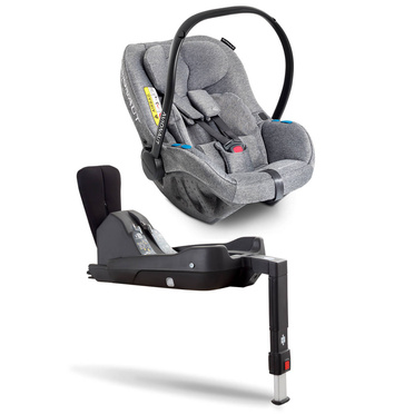 Avionaut | Pixel + Base IQ Isofix | Lekki Fotelik Samochodowy 0-13 kg z Bazą | Grey Melange