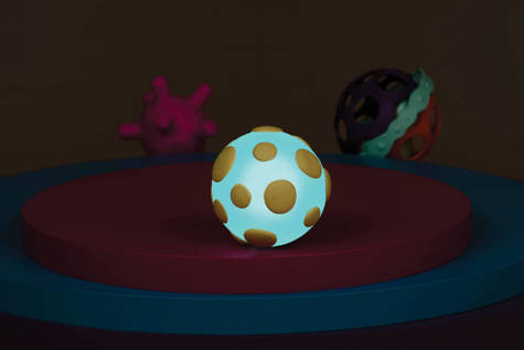 B.Toys | Ball-a-balloos | Zestaw piłek sensorycznych z piłką świecącą