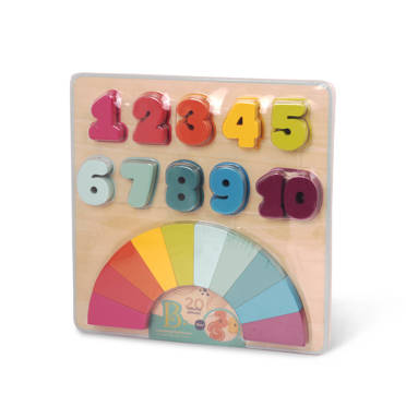 B.Toys™ Counting Rainbows tęczowe cyferki drewniana układanka edukacyjna