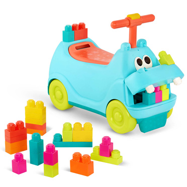B.Toys™ Land of B. Locbloc Hippo Ride-On with blocks jeździk hipcio z klockami
