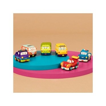 B.Toys™ Mini Wheeee-ls! miękkie autko z napędem | Radiowóz OfficerLawly