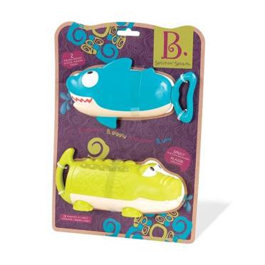 B.Toys™ Splishin’ Splash zestaw dwóch sikawek rekin i krokodyl
