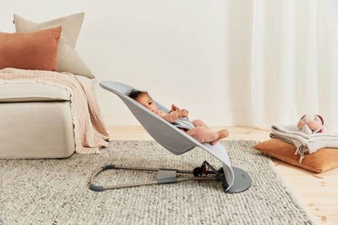 BabyBjorn | Bliss 3D Baby Bouncer | Leżaczek-Bujaczek | Jersey | Light Grey + zabawka