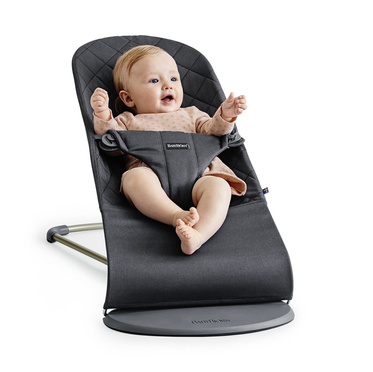 BabyBjorn | Bliss Baby Bouncer | Leżaczek-Bujaczek | 100% Bawełna | Anthracite