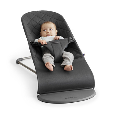 BabyBjorn | Bliss Baby Bouncer | Leżaczek-Bujaczek | 100% Bawełna | Anthracite