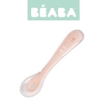 Beaba | Łyżeczka Silikonowa 8m+ | Pink 