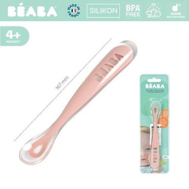 Beaba® łyżeczka silikonowa 4m+ | Old Pink