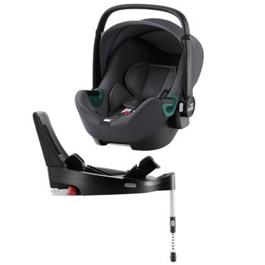 Britax Romer | Baby-Safe 3 i-Size + Flex Base iSense | Fotelik Samochodowy 0-13 kg z Obrotową Bazą | Midnight Grey