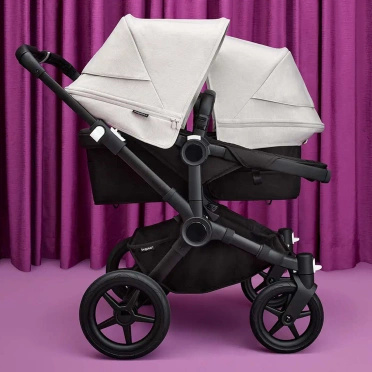 Bugaboo® Donkey 5 Duo podwójny wózek głęboko-spacerowy 'rok po roku' | Midnight Black