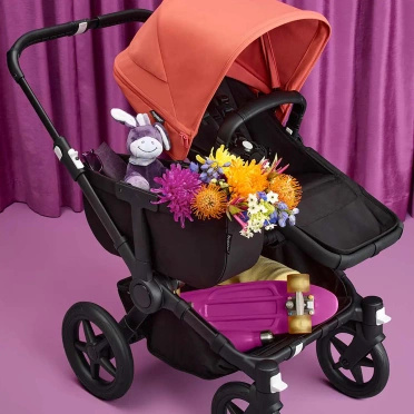 Bugaboo® Donkey 5 Duo podwójny wózek głęboko-spacerowy 'rok po roku' | Sunrise Red