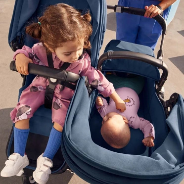 Bugaboo® Donkey 5 Duo podwójny wózek głęboko-spacerowy 'rok po roku' | Sunrise Red