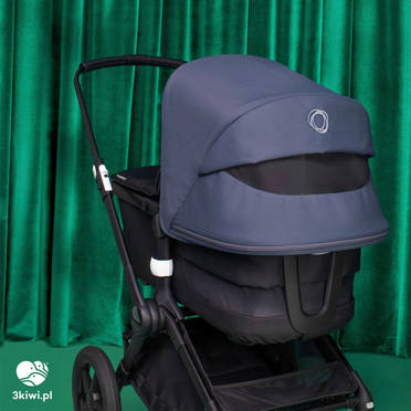 Bugaboo® Fox 3 wózek głęboko-spacerowy 2w1 | Matt Black + Grey Melange + Forest Green