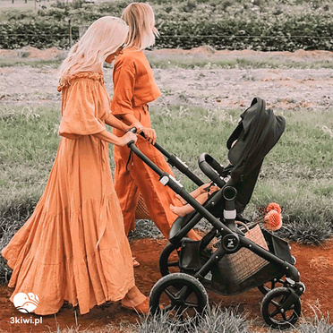 Bugaboo® Fox 3 wózek głęboko-spacerowy 2w1 | Matt Black + Midnight Black + Forest Green