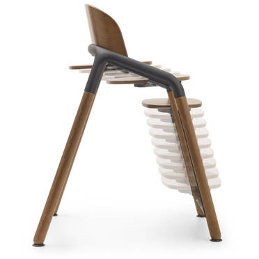 Bugaboo® Giraffe High Chair krzesełko | Warm Wood + Grey