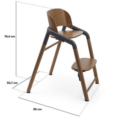 Bugaboo® Giraffe High Chair krzesełko | Warm Wood + Grey