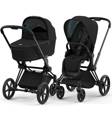Cybex® Priam 4 wózek głęboko-spacerowy 2w1 | Deep Black + Matt Black