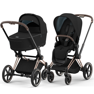 Cybex® Priam 4 wózek głęboko-spacerowy 2w1 | Deep Black + Rosegold
