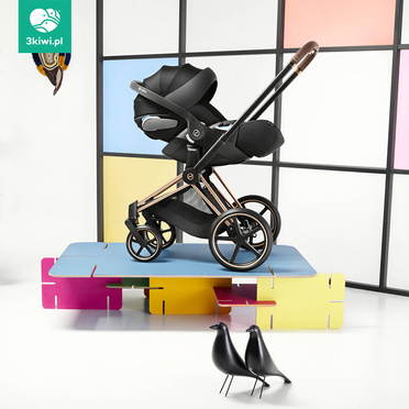 Cybex® by Alec Volkel Priam 4 wózek głęboko-spacerowy 2w1 | Matt Black + Rockstar