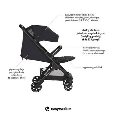 Easywalker® Jackey lekki wózek spacerowy | Marble grey 