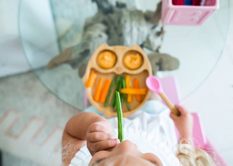 Eco rascals | Miseczka Bambusowa Z Przyssawką | Sowa | Niebieska